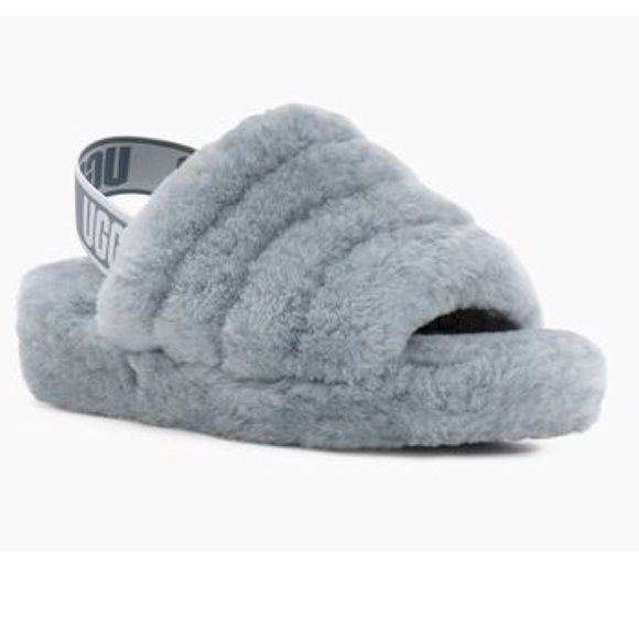 UGG FLUFF YEAH SLIDE COLOR:ASH - Picture 2 of 6